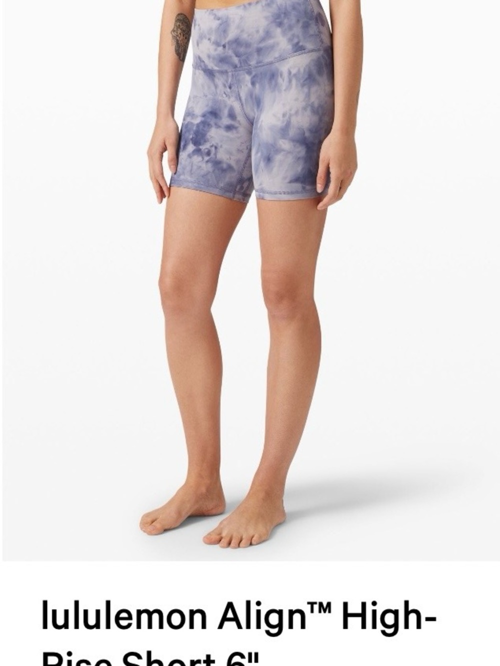 lululemon athletica Align High-Rise 6" Short - Light Lavender Tie-Dye